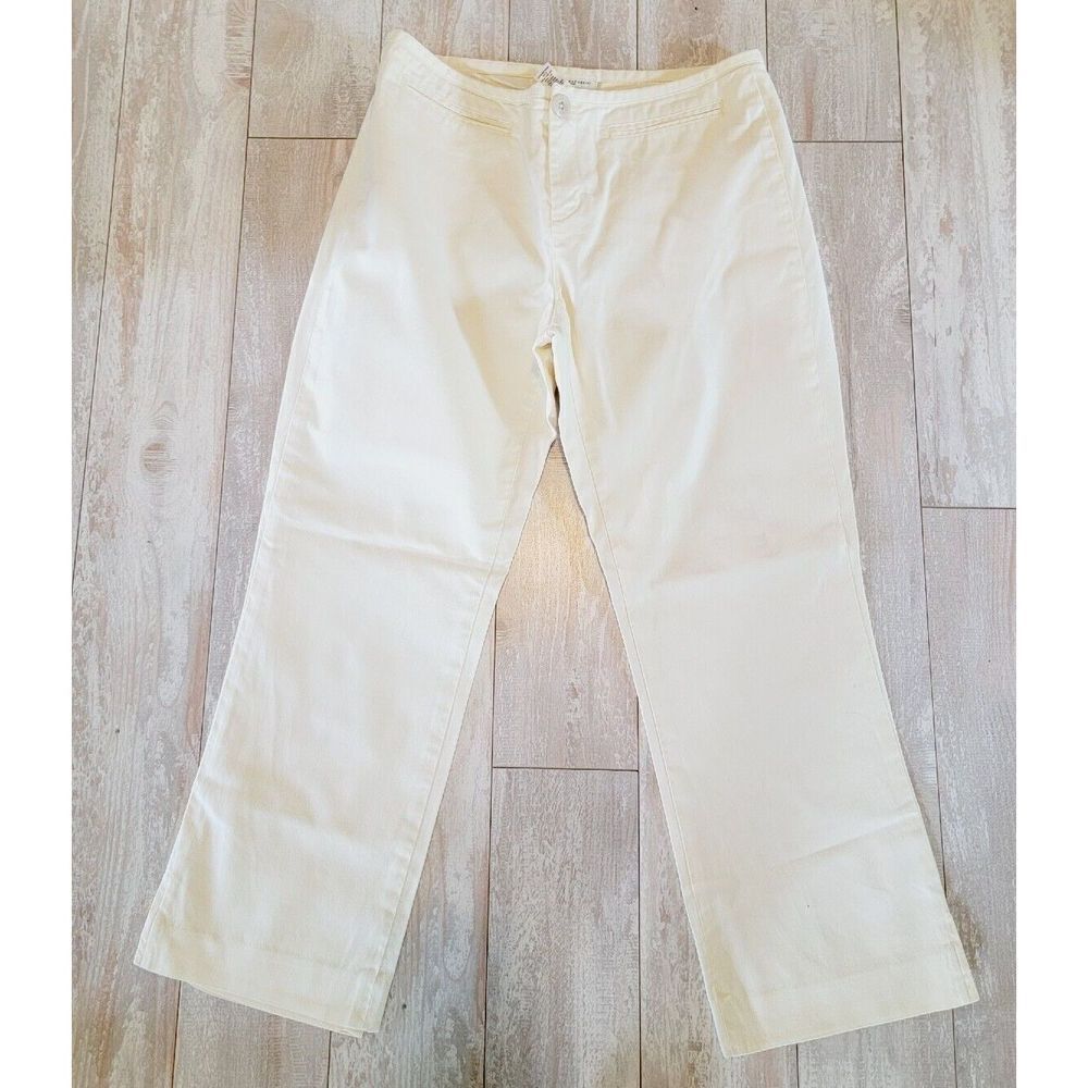 Banana Republic 8 Pants Women's Size 8 Martin Lined Trouser Stretch Cream Pocket